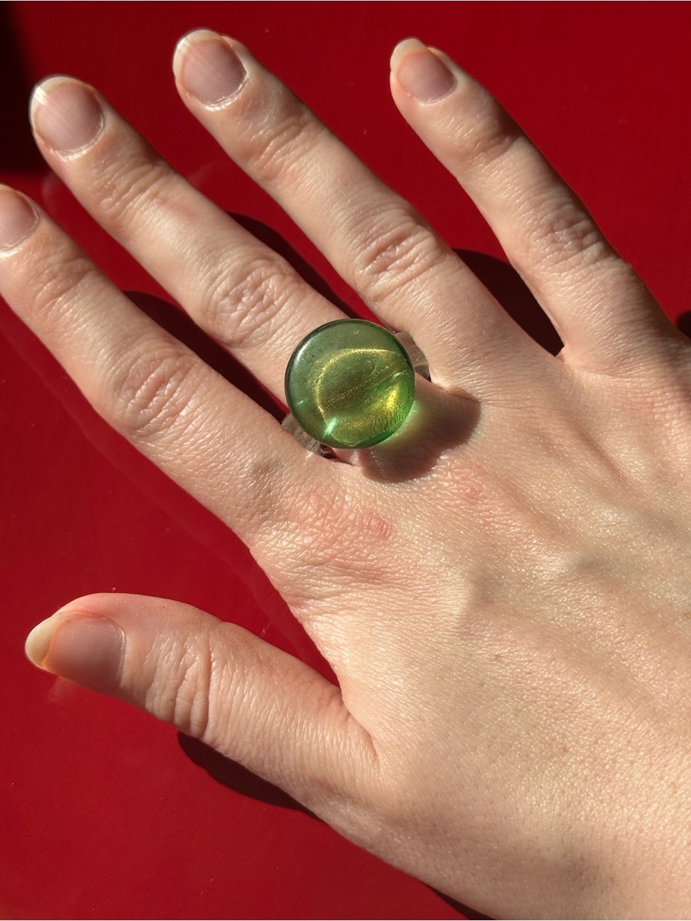 ✨ 5 FOR $20✨ Green Glass Dome Ring - Women Jewelry